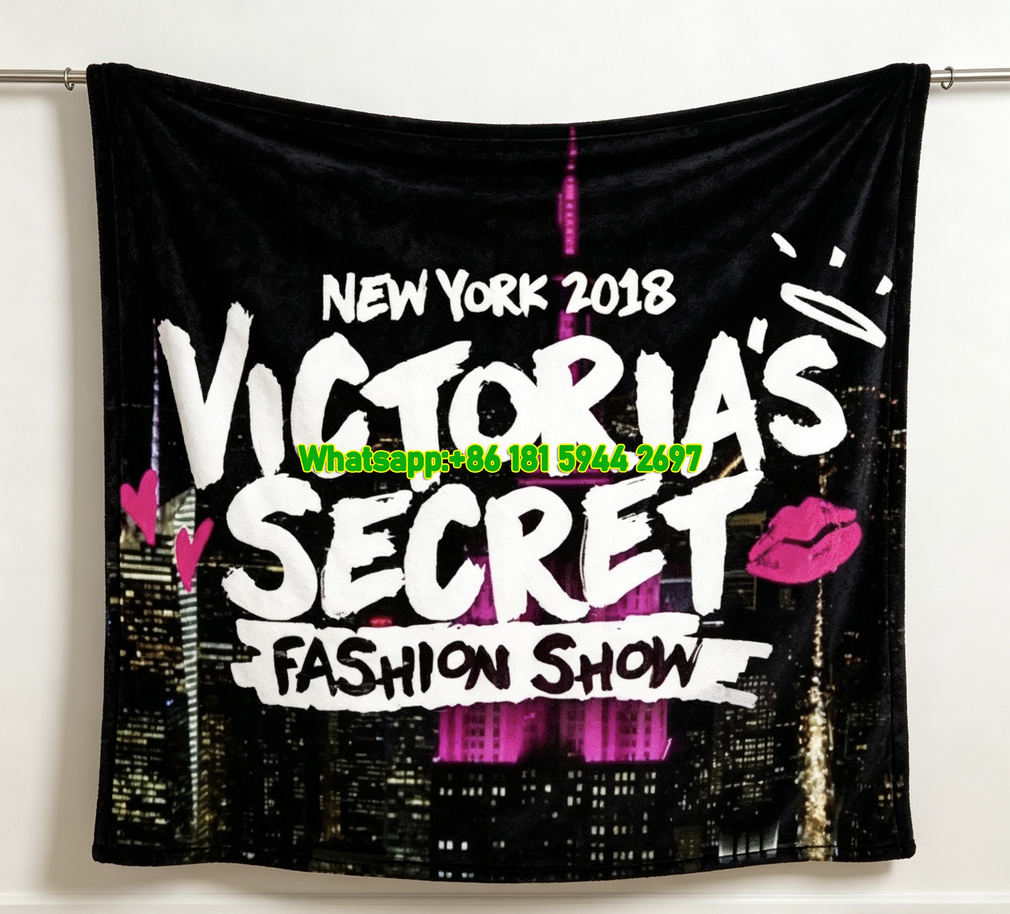 Victoria's Secret Fashion Show New York 2018 Flannel Fleece Throw Blanket V031